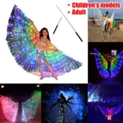 LED Butterfly Wings Fairy Pixie Light Up Wings Dress Costume For Adult Kid♚