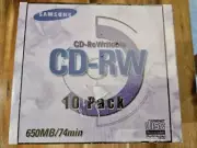 Samsung CD-RW Disc 650mb 74 Min 10-pack