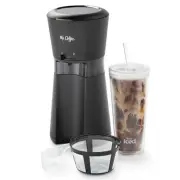 Mr. Coffee Iced Coffee Maker with Reusable Walled Tumbler & Filter 22oz Black