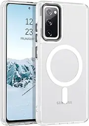 BENTOBEN Samsung S20 FE Case, Magnetic Skin-Friendly Touch Slim Matte Phone Cases Compatible with Magsafe, Frosted Drop Safe Shockproof Full-Body Protective Cover for Samsung Galaxy S20 FE 4G/5G,Clear