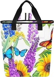 Boho Floral Insulated Beach Cooler Bag 36 Cans, Lunch Totes for Women Insulated, 13.8''x5.9''x16.5