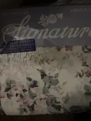 Vintage Signature Designer Sheets 4-Piece full Bed Set FLORAL Polyester/Cotton