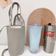 Water Bottle Storage Bag Canvas Portable Organizer Cover With Strap Makeup ;$m