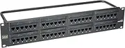 Leviton 69586-U48 Extreme 6+ Universal Patch Panel, 48-Port, 2RU, CAT 6. Cable Management Bar Included