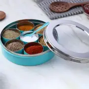DUDKI Homes Stainless Steel Masala Box, Spice Box, Masala Dabba with Kitchen ...