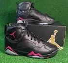 NIKE AIR JORDAN 7 RETRO GG BLK/HYPER PINK US 4.5/W 6/UK 4/EU 36.5 [442960 018]