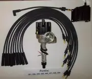 PONTIAC 350 389 400 455 BLACK Small FEMALE Cap HEI Distributor + Coil +WIRES USA