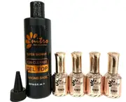 Nitro - Super Shiny Non Cleanse Gel Top (Chrome / Hologram Base) Refill 8oz 237ml