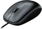 Logitech B100 Wired USB Mouse, 3-Buttons, Optical Tracking, Ambidextrous PC Mac