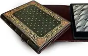 KleverCase Universal Book Cover for eBook Readers. Fits All e-Reader Brands Including Kobo, Nook, Kindle Paperwhite (inc 12th Gen & Signature Edition), Kindle, storytel and More. (Ornate Green)