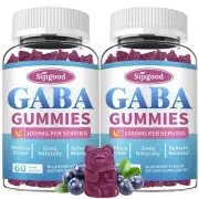 2 Pack GABA Gummies for Adults Relaxation Zzz & Mood – Sugar-Free Calm Gummie...
