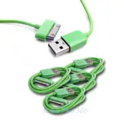 4PCS 6FT USB SYNC DATA POWER CHARGER CABLES IPAD IPHONE IPOD CLASSIC NANO GREEN