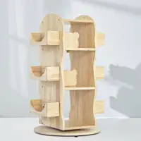 在飛比找momo購物網優惠-【MesaSilla】專利實木旋轉收納書櫃