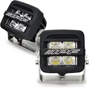 IPF S-632 Fog Lamp, LED, 2 Inches, Square, 2200 lm (27,000 cd), 6000K, White, For 12 V, 2 Pieces, Driving Light Distribution, Double Size, Lightweight, Compact, Waterproof