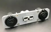 Engel Soc & Dual USB + Grey 50Amp Anderson Face Mounting Plate Panel 12V GREY