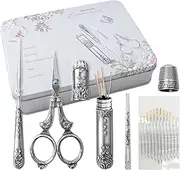 Vintage Sewing Kit | 6-Piece Professional Fabric Scissors Small Vintage Scissors,Multifunctional Stainless Steel Sewing Tool Set Reusable Complete Vintage Sewing Tools for Crafting