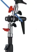 Metal Dual Swivel Ball Joint Light Stand Adapter with 5/8 Receivers and 1/4 to 3/8 Convertor