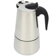 NNEOBA 9 Cup Stainless Steel Coffee Maker Moka Pot Stovetop Espresso Maker Silver