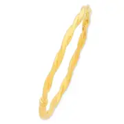9kt Yellow Gold Silver Infused Twist Bangle
