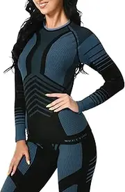 [MEETYOO] Thermal Underwear Set for Women, Winter Long Johns Warm Base Layer Top and Bottom Set for Skiing