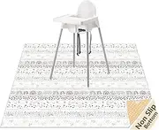 WOMUMON Splat Mat for Under High Chair/Arts/Crafts, Washable Spill Mat Waterproof Anti-Slip Floor Protector Splash Mat, Messy Mat and Table Cloth