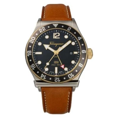 Salvatore Ferragamo 1898 SFDU00119 Brown Men's Watch New Box + Free Post