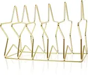 ULTECHNOVO Star File Organizer Rack Magazine Holder for Desktop Hollow Design Book Storage for Office Home Classroom Library Tidy Files Magazines with Support