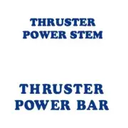 Thruster - BAR AND STEM BLUE decals on CLEAR - old school bmx