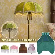 Boutique Art Lampshade Malachite Green Table Desk Lamp Cover W/tassel