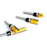 4PCS/Set 1/4" Shank Straight Flush Router Bit Wood Template Trimming Tool