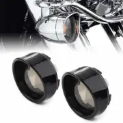 Turn Signal Light Lens Cover Visor Ring Fit For Harley Softail 2000-2020 2 Pcs
