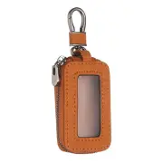 Car Key Fob Cover Case Leather Universal Smart Car Key Holder Brown
