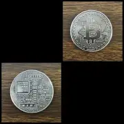 Color: Silver-BLACK,Size: Single - Bit Coins The Celebratory Coins In Crystal Cl