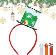 [Generic] Christmas Hat Headband, Red Green Silver Elastic Christmas Headgear, Classic Comfortable Kids Headband for Christmas