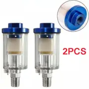 2X Spray Paint Gun 1/4'' BSP Mini in Line Air Filter Moisture Water Trap Tool UK
