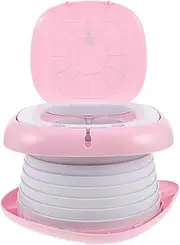 Generic Portable Toilet Portable Potty Seat for Travel Folding Toilet Collapsible Potty for Travel Outdoor Bathroom Pp Pink