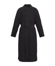 Balenciaga Checkered Belted Coat 2,3 Black