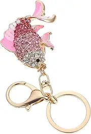 [BESPORTBLE] Keychain Handbags Plush Keychain Accessories Rhinestone Fringe Purse Wrist Keychain Bracelet Cherry Bag Charm Wallet Marine Animal Keychain Key Chain Card Rhinestones