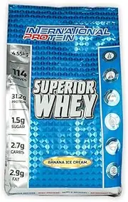 International Protein Superior Whey Banana Ice Cream Protein Powder 4.55 kg