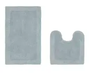 Better Trends Edge 2-pc. Bath Rug Set Blue Contour/Bath 100% Cotton