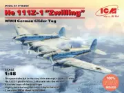 ICM 48260 1:48 WWII German He111Z1 Zwilling Military Aircraft Plane Model Kit