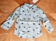 Seed Heritage - Baby Boys Animal Zoo Button-Up Shirt/Top - Size 1/12-18 Months