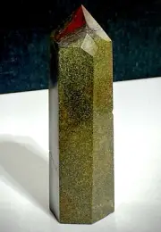87mm | 108g Natural Dragon Skin Jasper Crystal Quartz Point Obelisk Tower Stone
