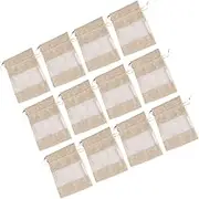 IMIKEYA 12pcs Chic Drawstring Packing Bags for Presents Burlap Storage Bags for Jewelry Earrings Necklaces for Birthday Parties and Festive Events