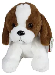 Buddy Dog Brown & White Puppy Plush Soft Toy Elka Australia