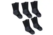 Holeproof Explorer 5 Pairs Socks Original Men Tough Thick Work Crew Above Ankle Cotton Black Bulk