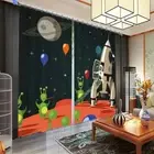 Ball Fine Line Delivery 3D Curtain Blockout Photo Printing Curtains Drape Fabric
