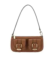 Michael Michael Kors Zoe Small Pebbled Pochette Bag One size Brown