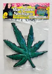 Big Novelty Pot Leaf Necklace 420 Marijuana Cannabis Weed Stoner Pothead Toker