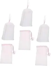 TOVINANNA 6pcs Net Foam Net Exfoliating Exfoliating Body Scrub Foaming Exfoliating Sponge Pouch Foam Face Body Cleaning Soap or